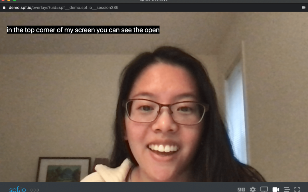How to Open Caption Video Calls with spf.io Overlays