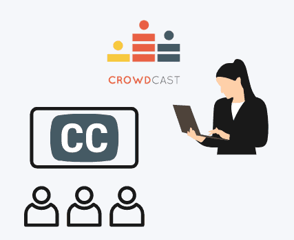 Closed captioning in Crowdcast: adding captions and subtitles to your presentations