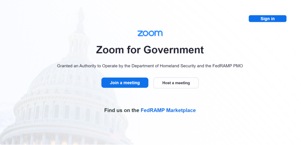 zoom for government