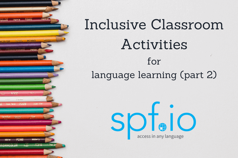 language learning activities for classroom inclusion