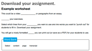 3 Create worksheet, print, download or save fill-in-the-blank worksheet as pdf