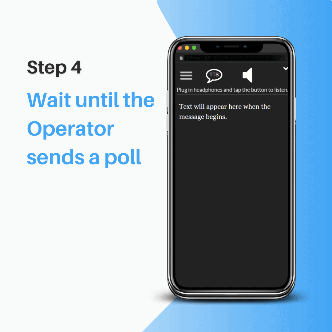 A screenshot of a smartphone showing the interface for Step 4 voting in a poll