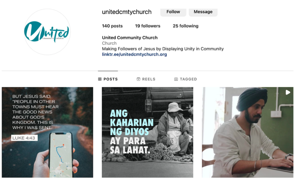Examples of how UCC shows diverse unity in social media