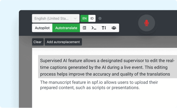 Generate captions and translations for your real-time events from spf.io