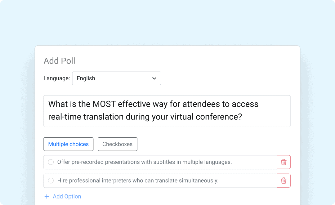 Create and translate polls faster and easier
