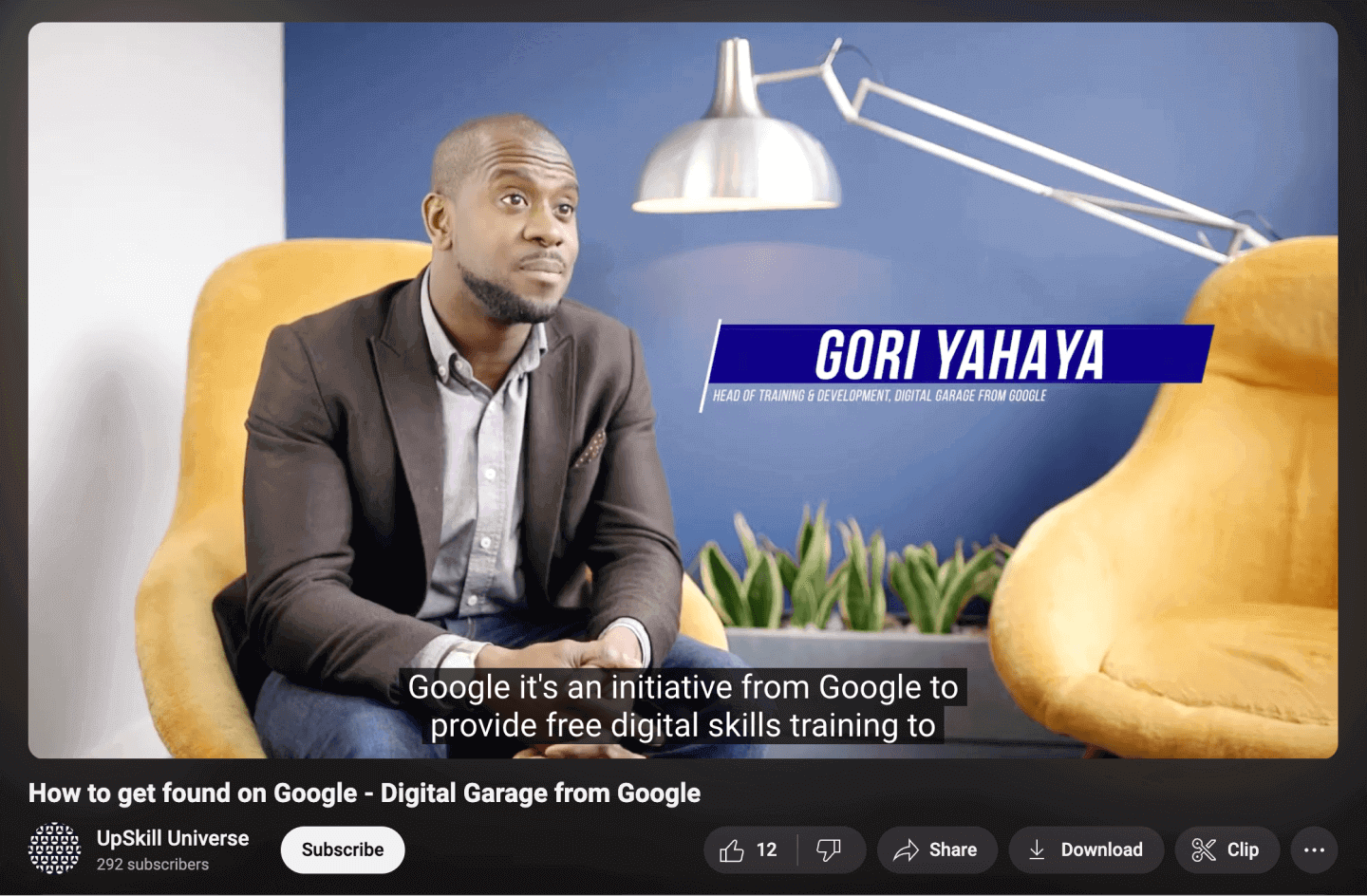UpSkill added spf.io's closed captions in its Google Digital Garage's videos on YouTube
