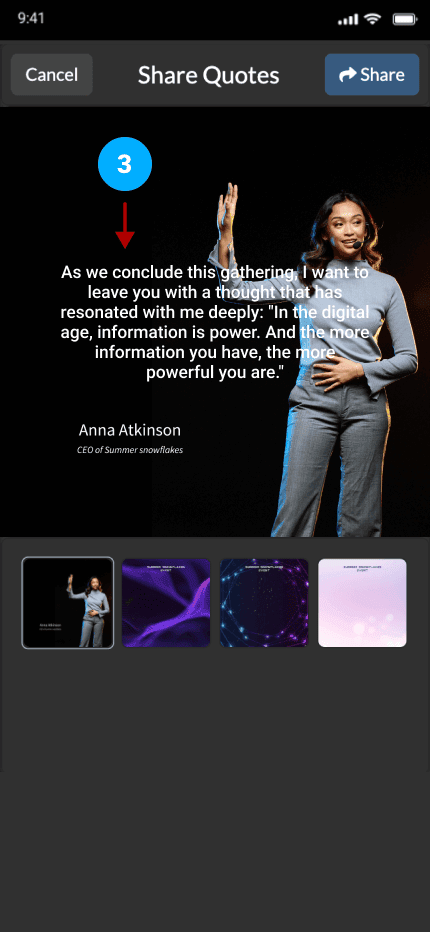 Step 3-edit the text