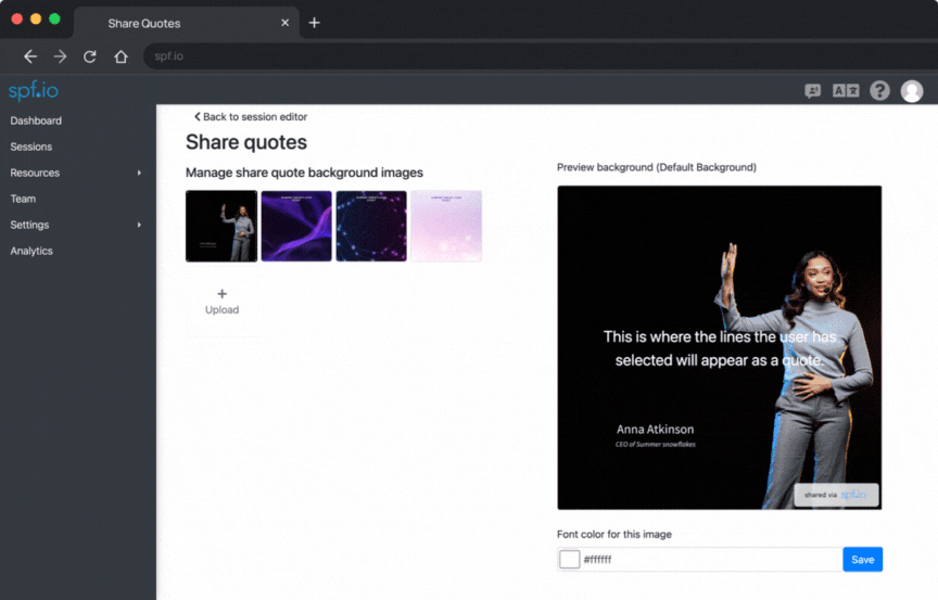 Upload images background as you need