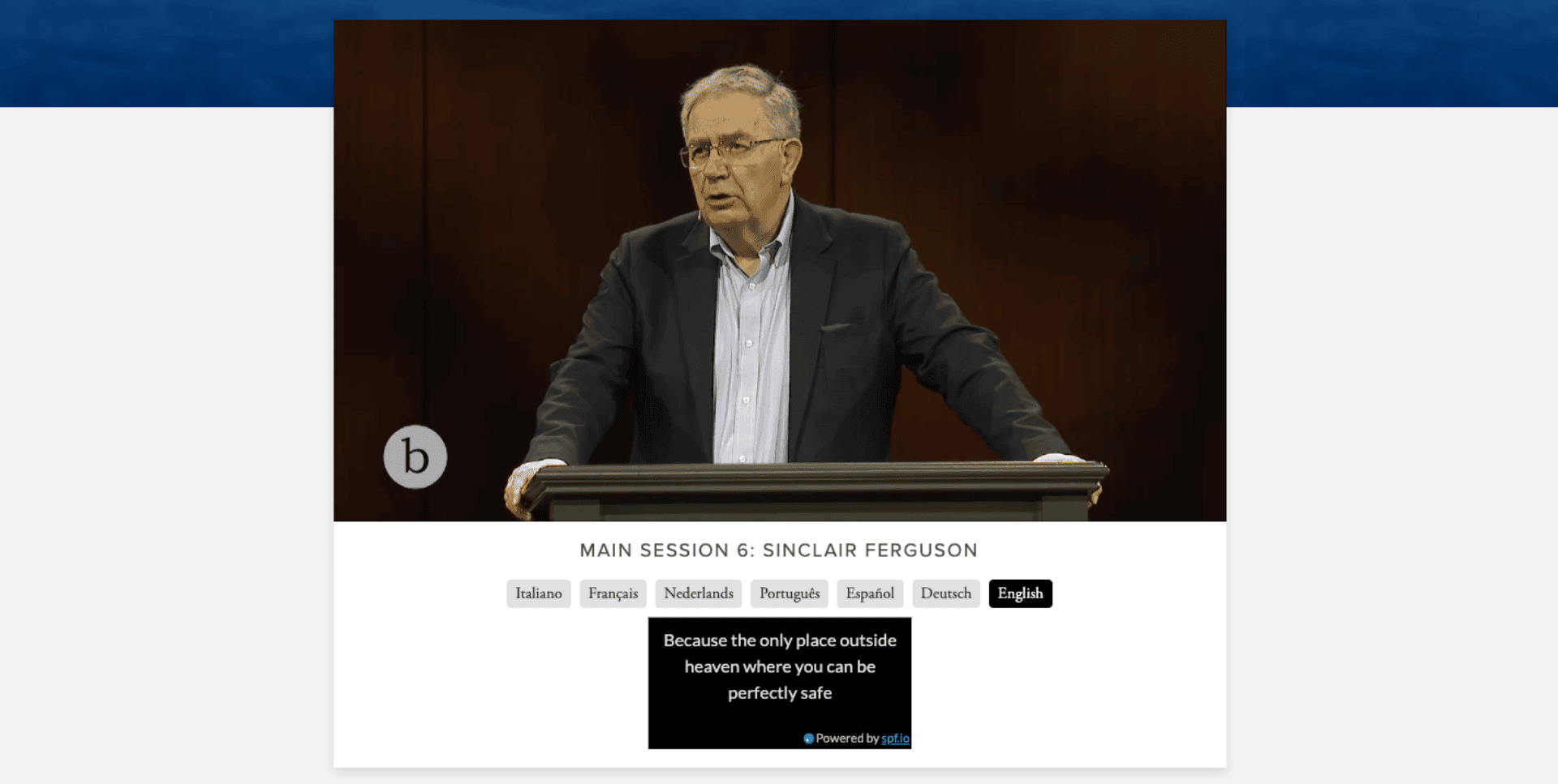 Embedded live subtitles on Basics Conference 2024's live stream