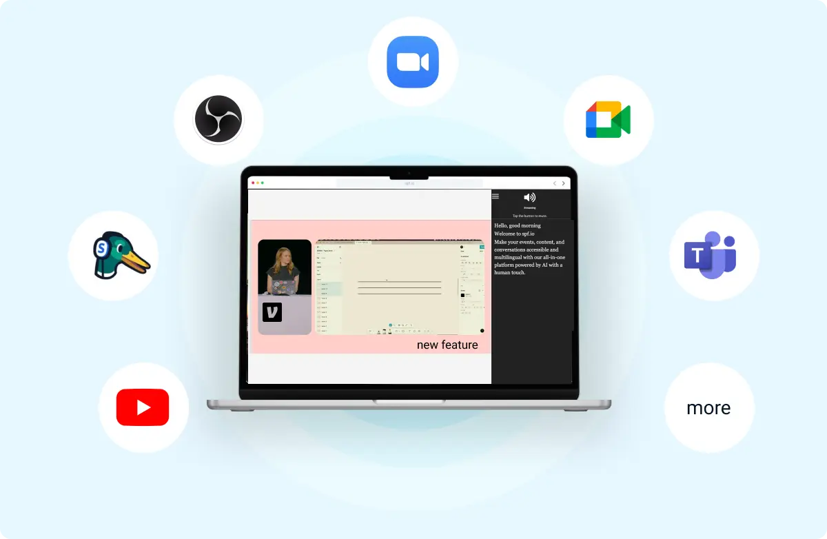 Integrate spf.io ALS and connect with your streaming software