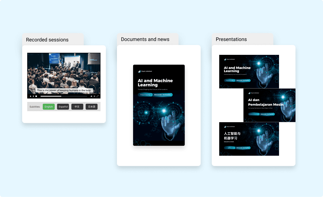 Simplify content translation & management for your conference