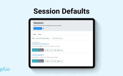 Save time with session default settings